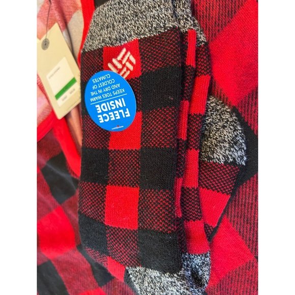 NWT Lucky Brand Pajamas One piece Romper Large Buffalo Plaid w Socks Lounge GIFT - Picture 6 of 9